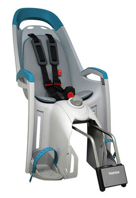 Hamax Amaze Cykelsits med låsbar sele, Light Grey/Petrol Blue
