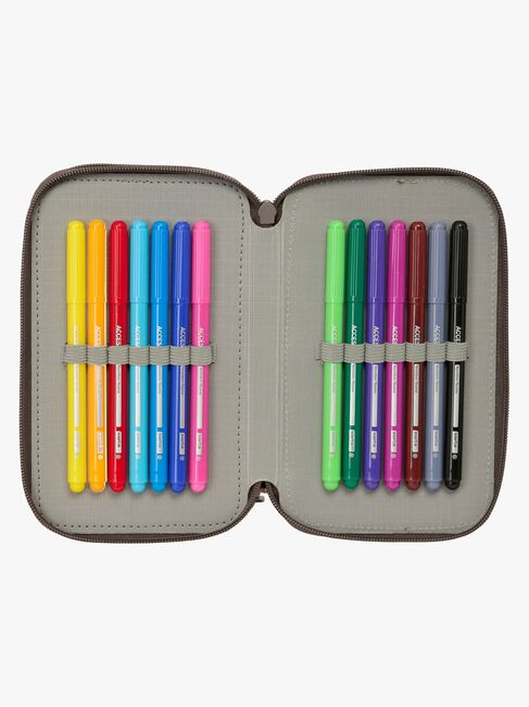 Jurassic World  Fyllt Trippelpennfodral 37 Delar, Brun