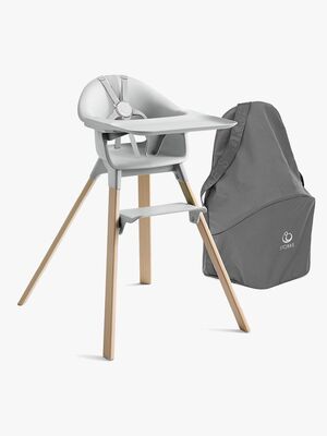 Stokke Clikk Matstol inkl. Förvaringsväska, Cloud Grey