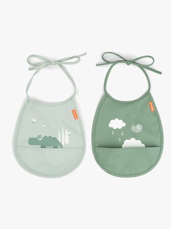 Done By Deer Croco Tiny Pocket Haklapp 2-Pack, Green