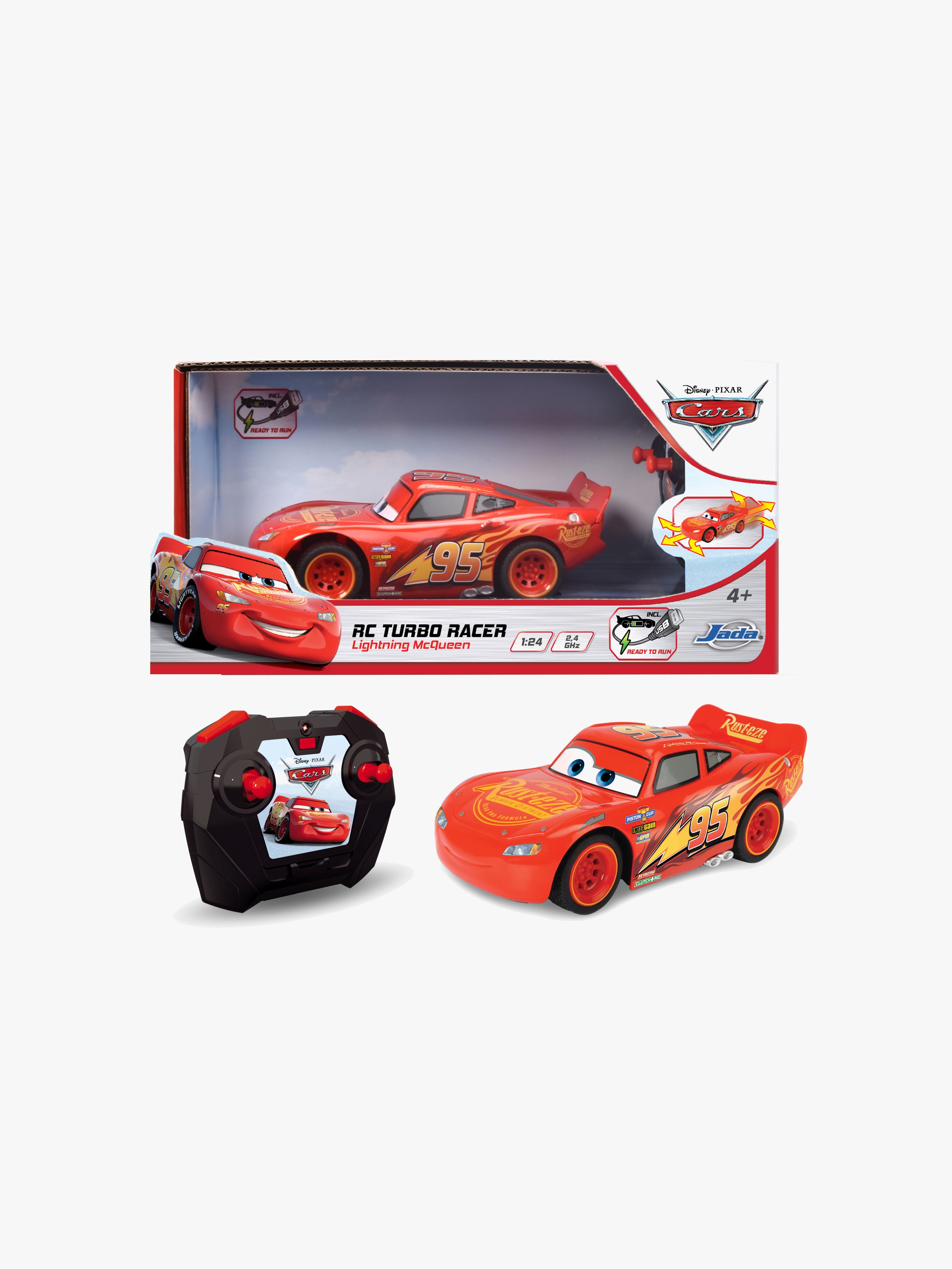 Disney Cars Radiostyrd Bil Blixten McQueen Turbo Racer
