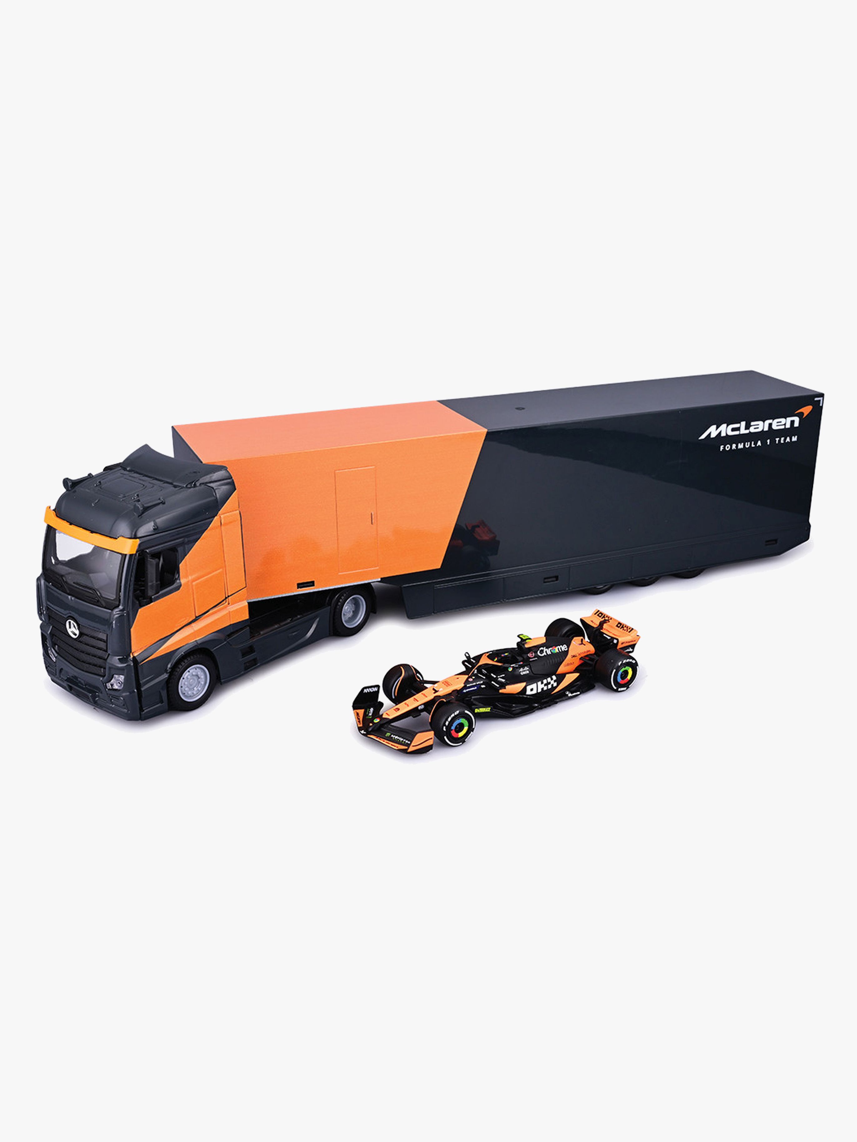 Bburago F1 Mclaren Racing Transportset med MCL38 Norris #4 1:43