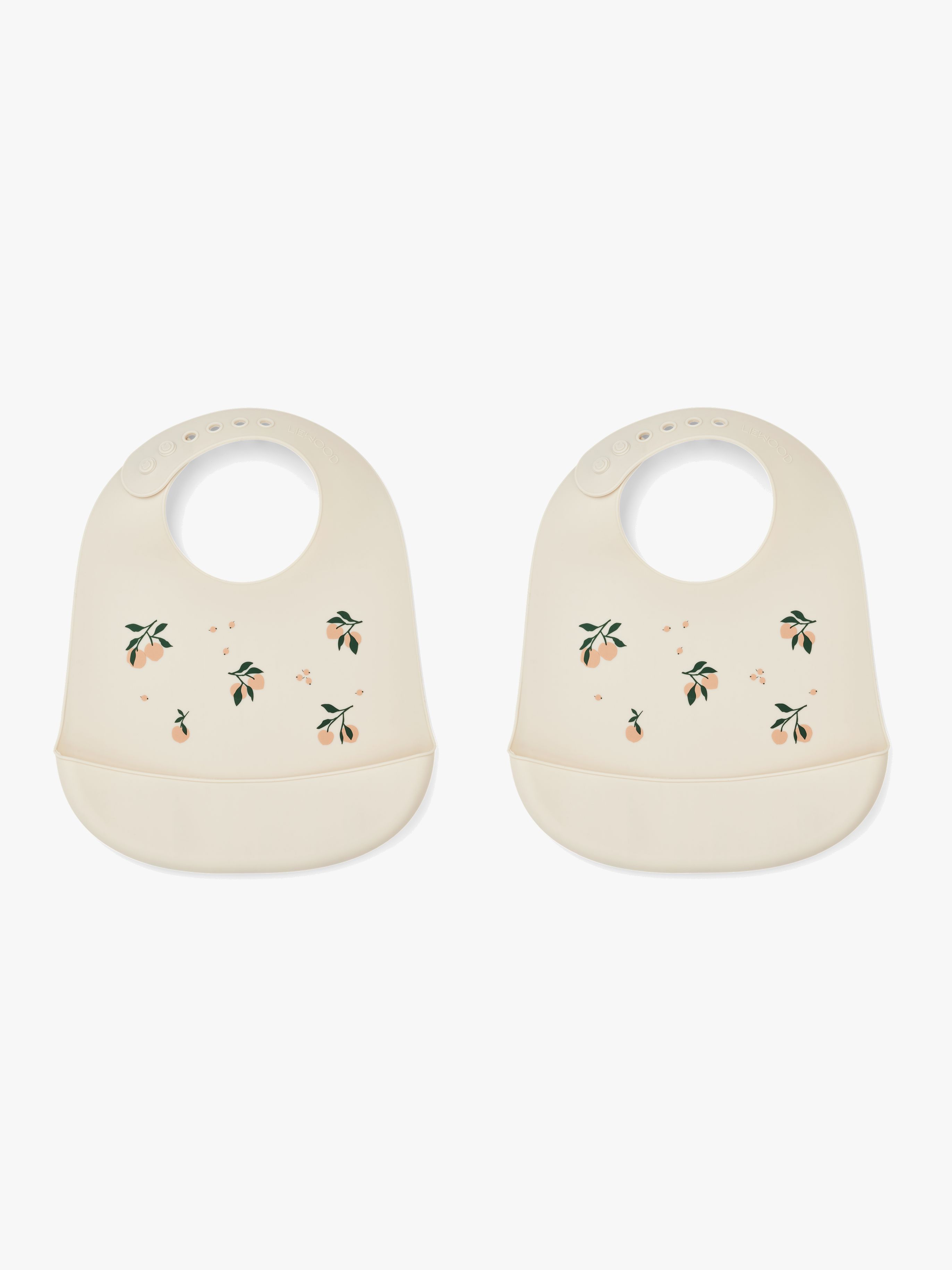 LIEWOOD Tilda Haklapp med Tryck Silikon 2-Pack, Peach/Sea Shell