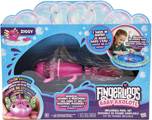 Fingerlings Lekset Axolotl med Pool Magenta Glitter
