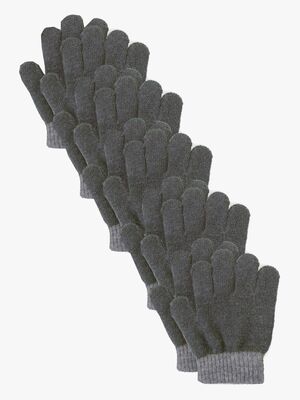 Lindberg Sundsvall Fingervantar Ullmix 5-pack, Anthracite/Grey