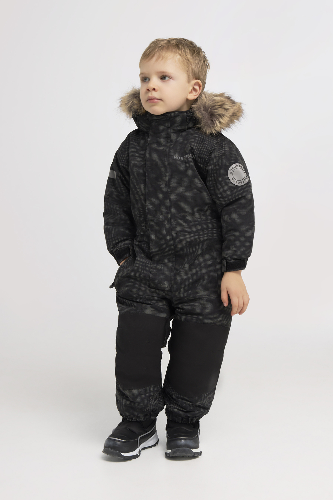 Nordbjørn Frej Reflekterande Overall, Camo Dots Black