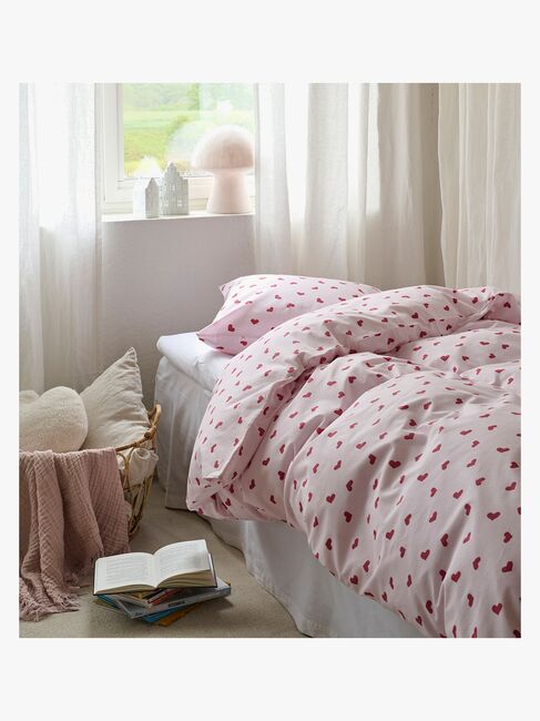 Borganäs Bäddset Hjärtrud 150x210, Rosa