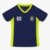 Hyperfied V-Neck Neo Logo T-Shirt, Medieval Blue