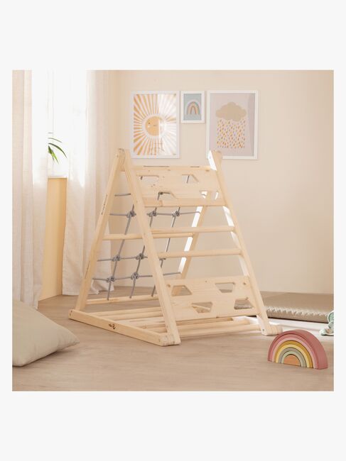 Roba  Trä Klättertriangel, Grå/Naturell