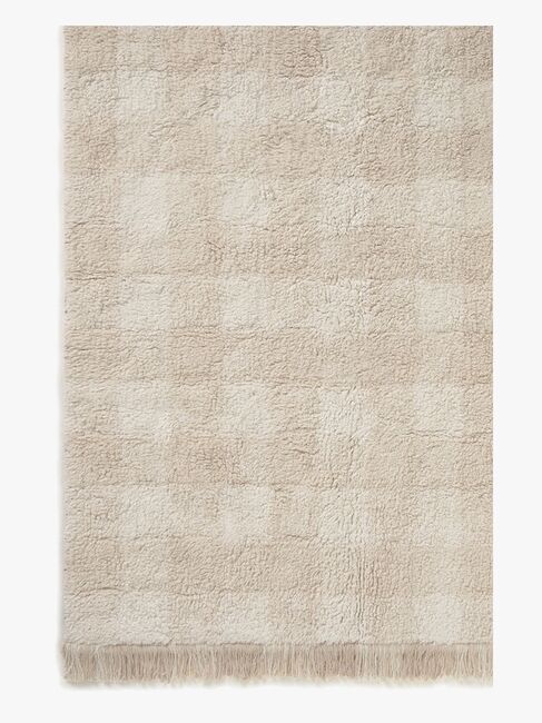 Lorena Canals Tvättbar Vichy Matta 150x180 cm, Ivory