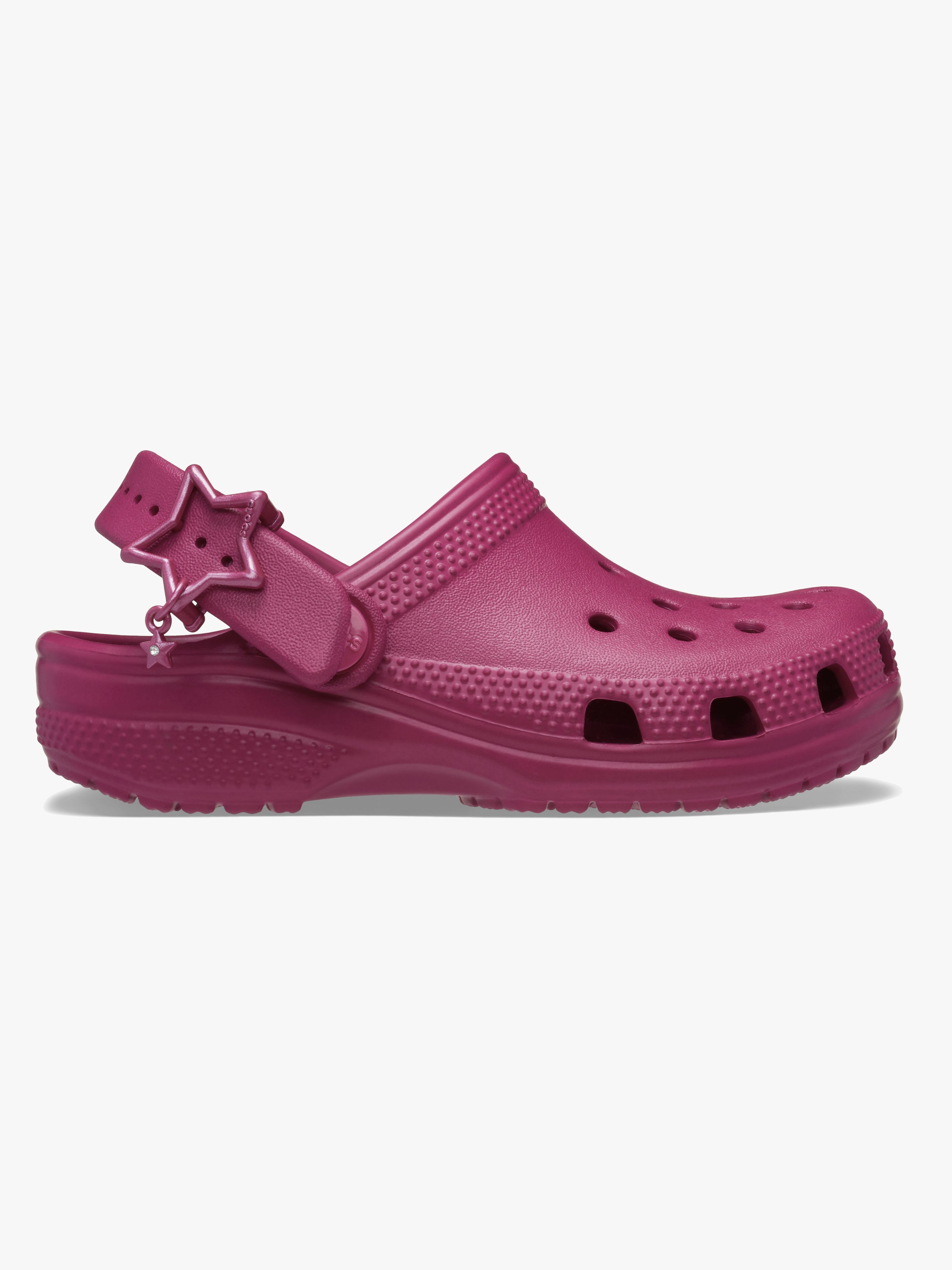 Crocs Classic Star Buckle Tofflor, Royal Pink, 29-30