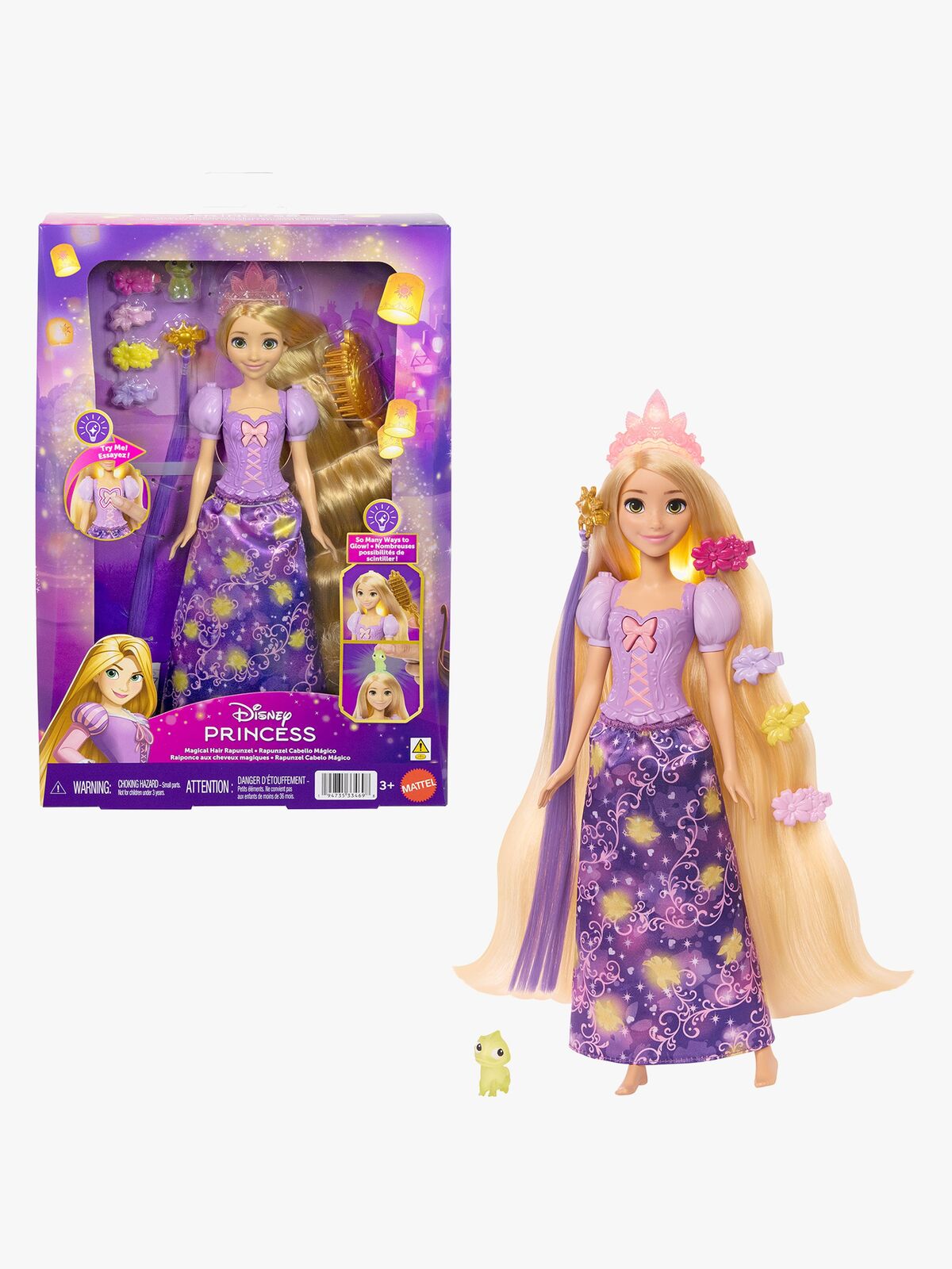 Disney Princess Modedocka Rapunzel med Håraccessoarer
