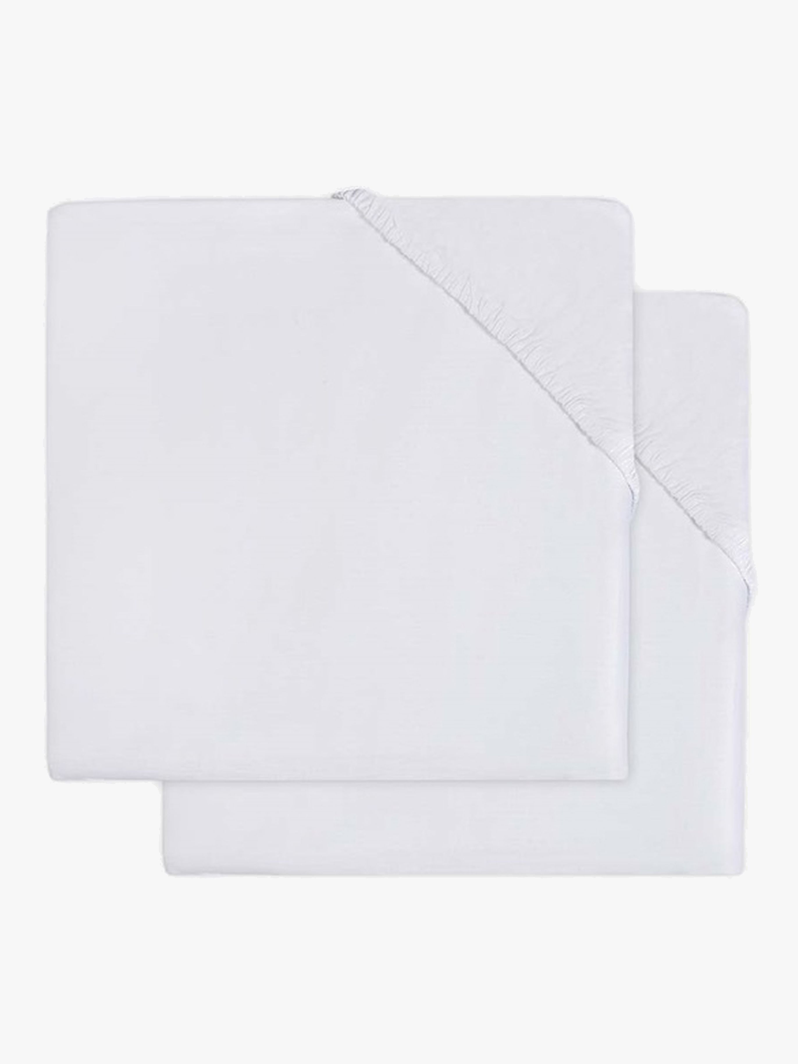 Jollein Dra-på-lakan 2-pack Bomull 40x80cm, Vit