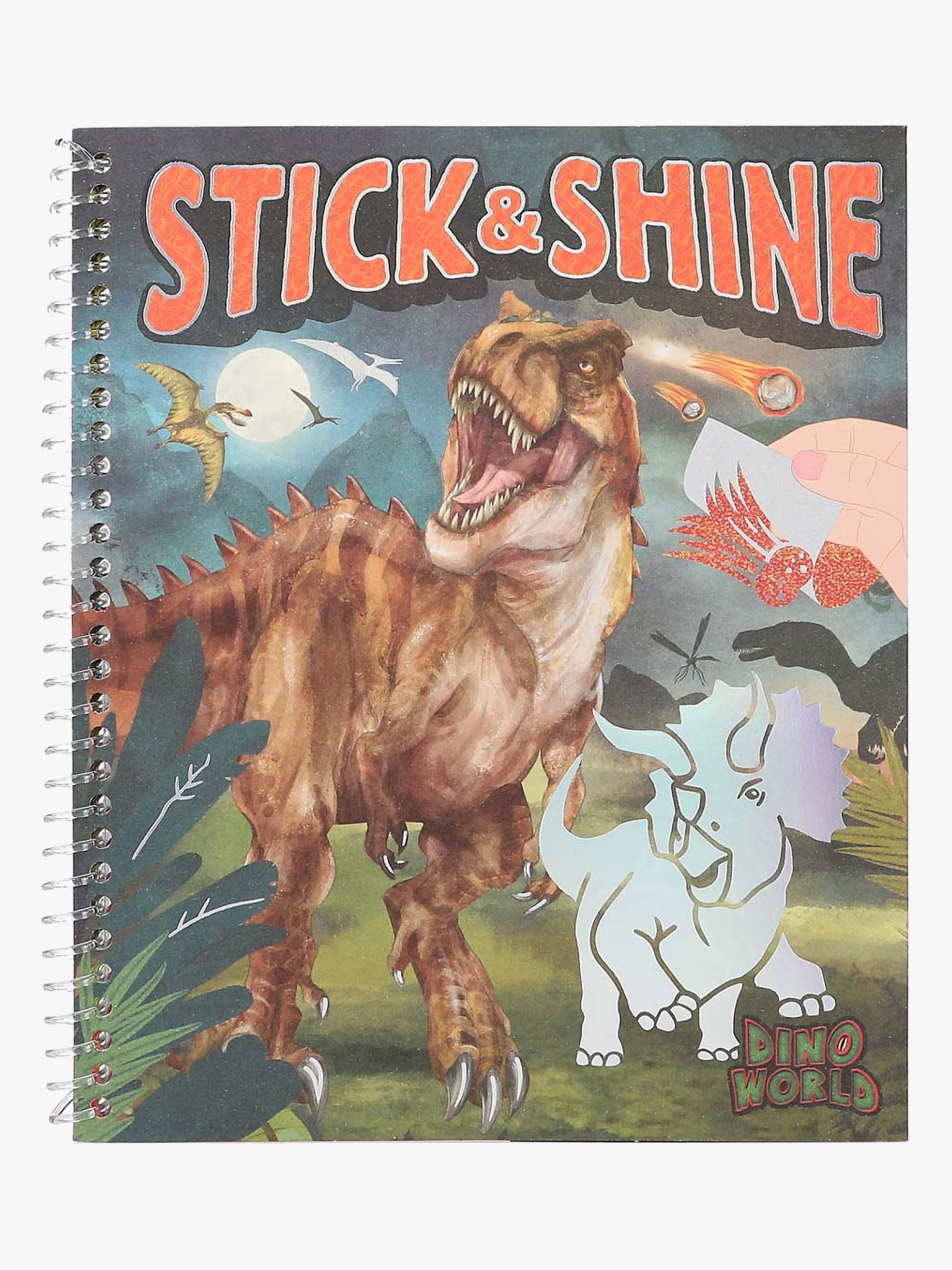 Dino World Stick &  Shine Målarbok