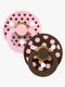 BIBS Studio Colour Polka Napp 2-Pack Latex Stl 2, Baby Pink/Mocha
