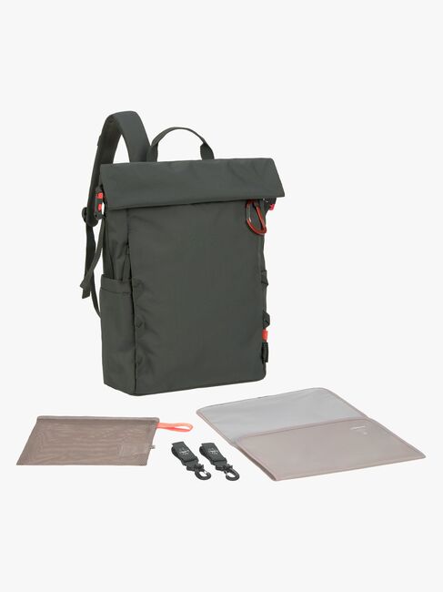 Lässig Outdoor Skötväska Ryggsäck med Rullöppning, Dark Olive