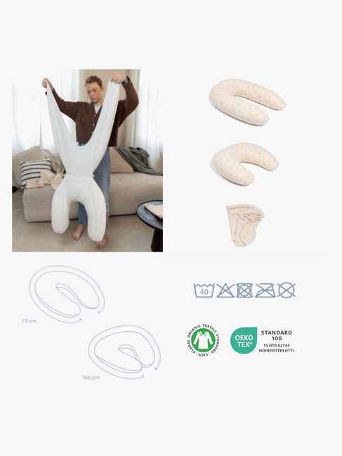 Doomoo  Amnings- & Gravidkudde 2-i-1, Latte