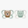 NUK Perfect Match Air Napp 2-Pack Stl 1, Bear/Frog