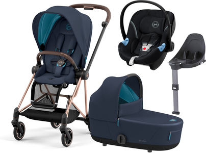 Cybex Mios Duovagn inkl. Aton M, Rosegold/Nautical Blue