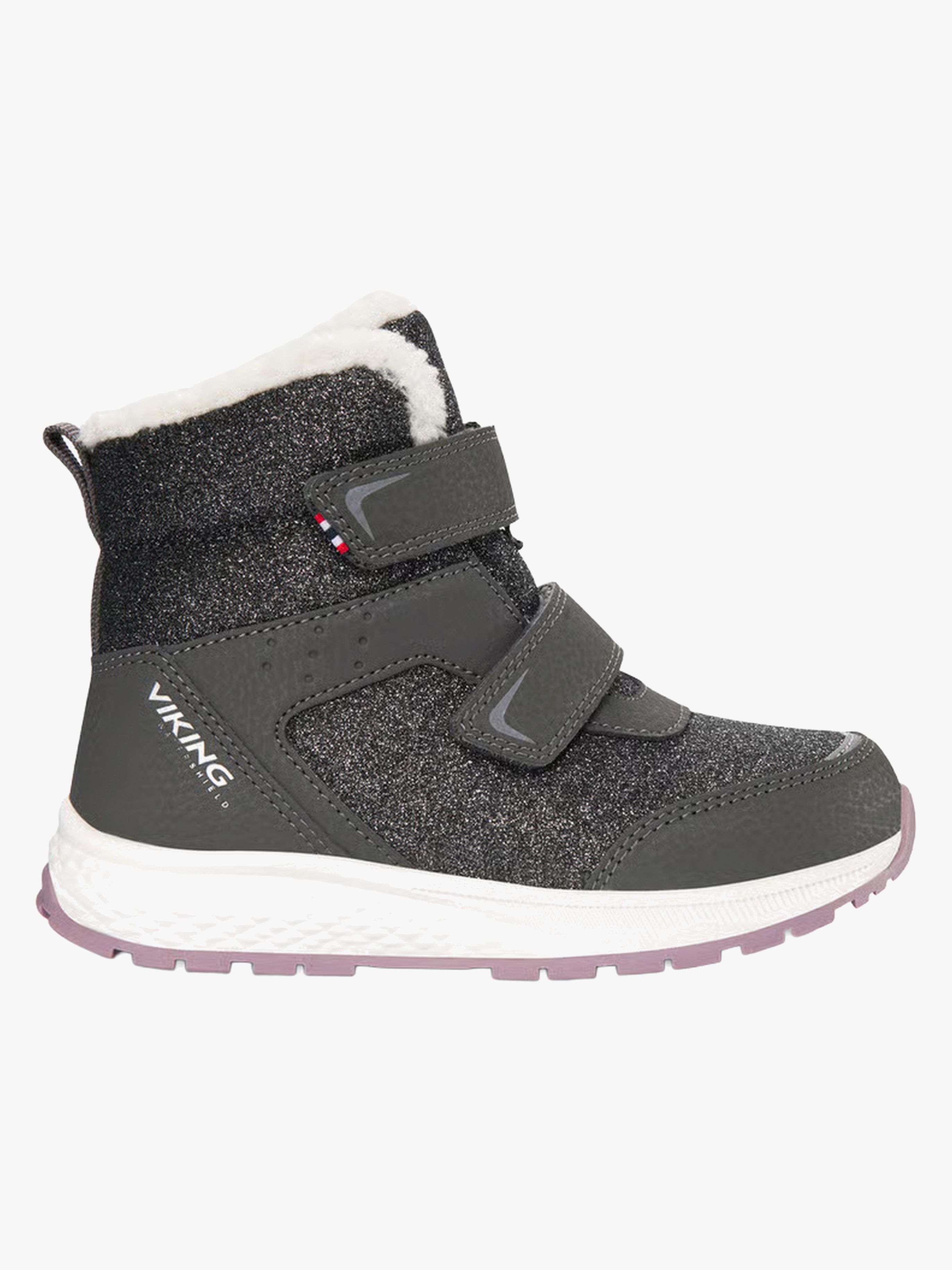 Viking Equip Glitter 2V WP Vinterkängor, Charcoal/Dusty Pink, 27