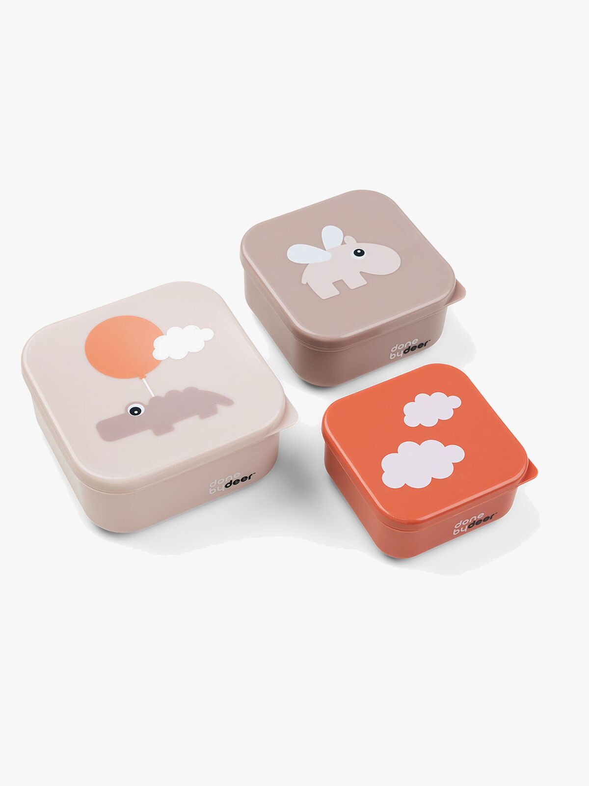 Done By Deer Happy Clouds Snackslådor 3-pack, Powder