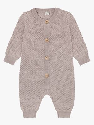 CeLaVi Strikket Jumpsuit Merinoull, Mocha Meringue Melange
