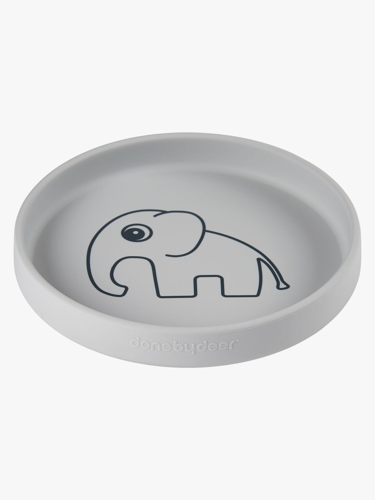 Done By Deer Silikontallrik Elphee, Grey