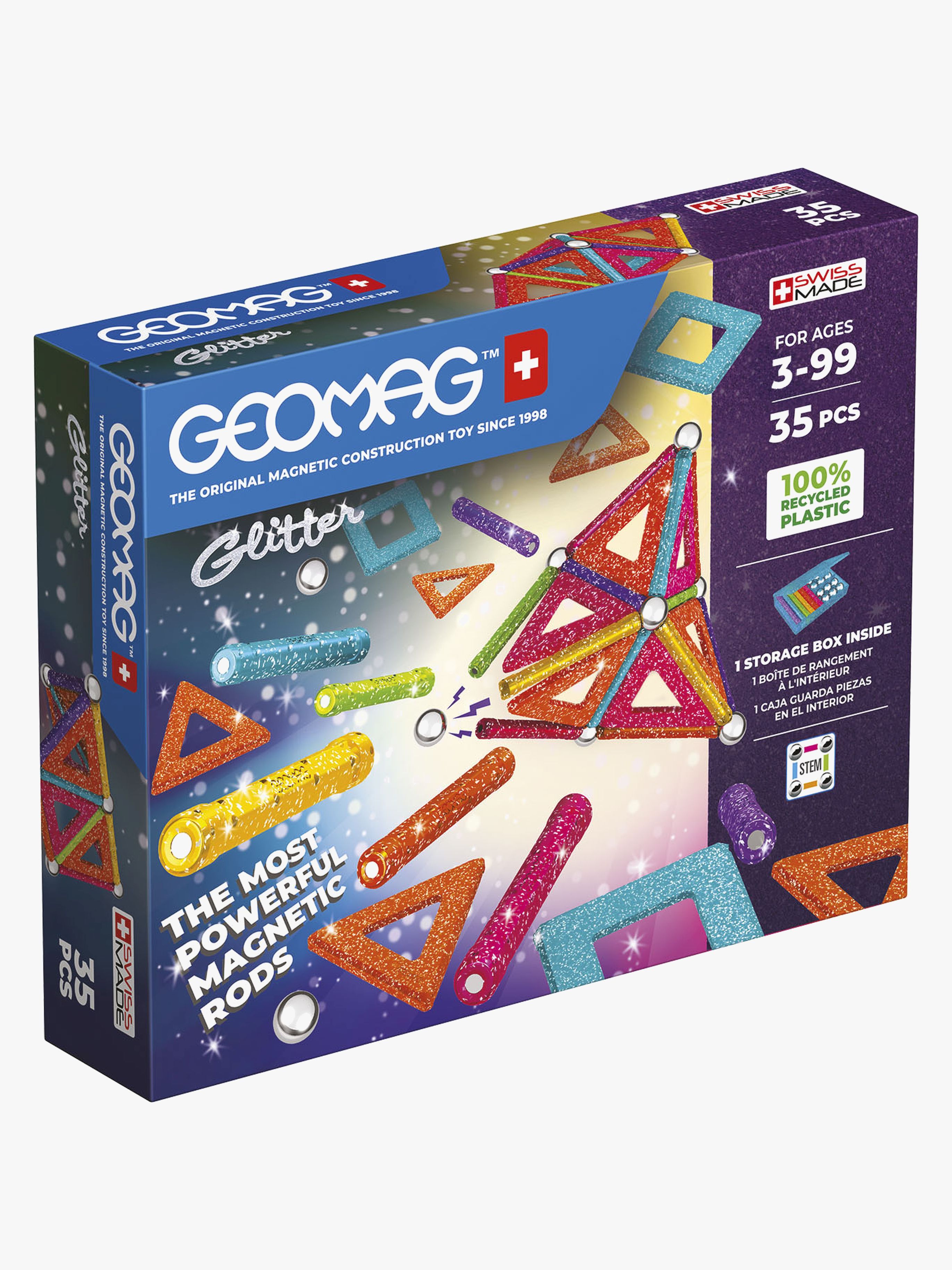 Geomag Byggsats 35 Bitar, Glitter Panels