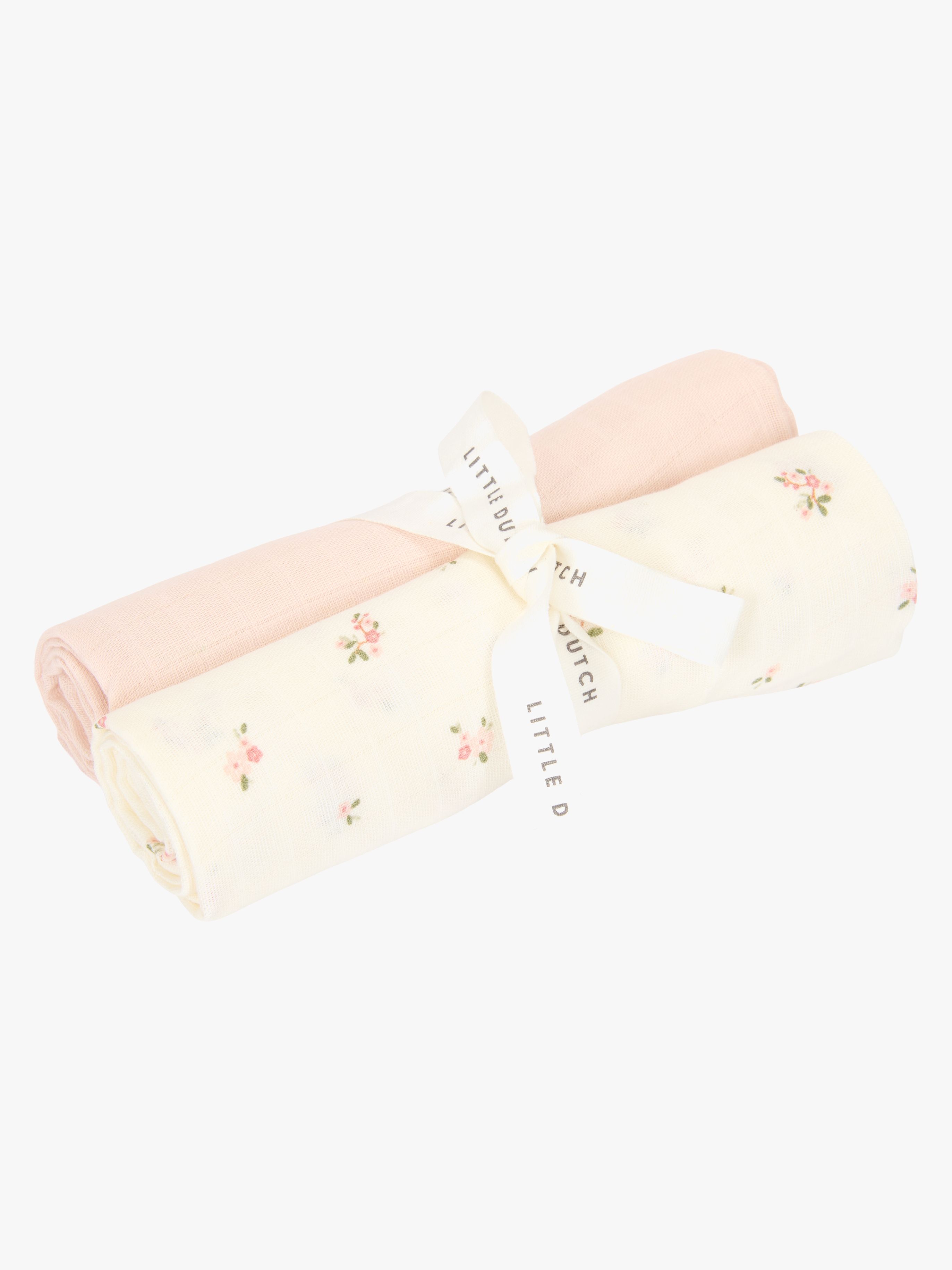 Little Dutch Fairy Blossom &  Blossom Muslinfiltar 2-Pack, Rosa