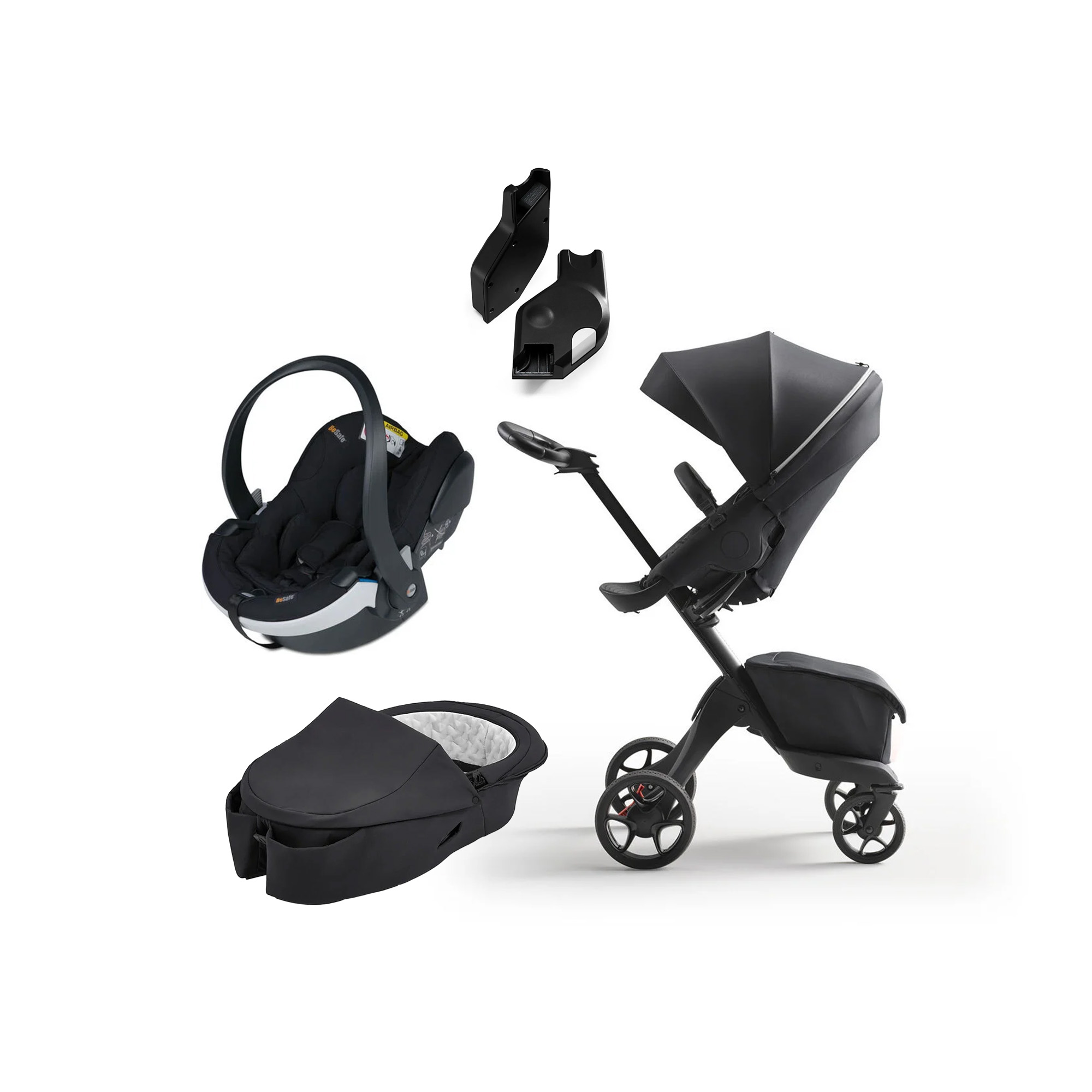 Stokke Xplory X Duovagn inkl. BeSafe iZi Go Modular X2 Rich Black