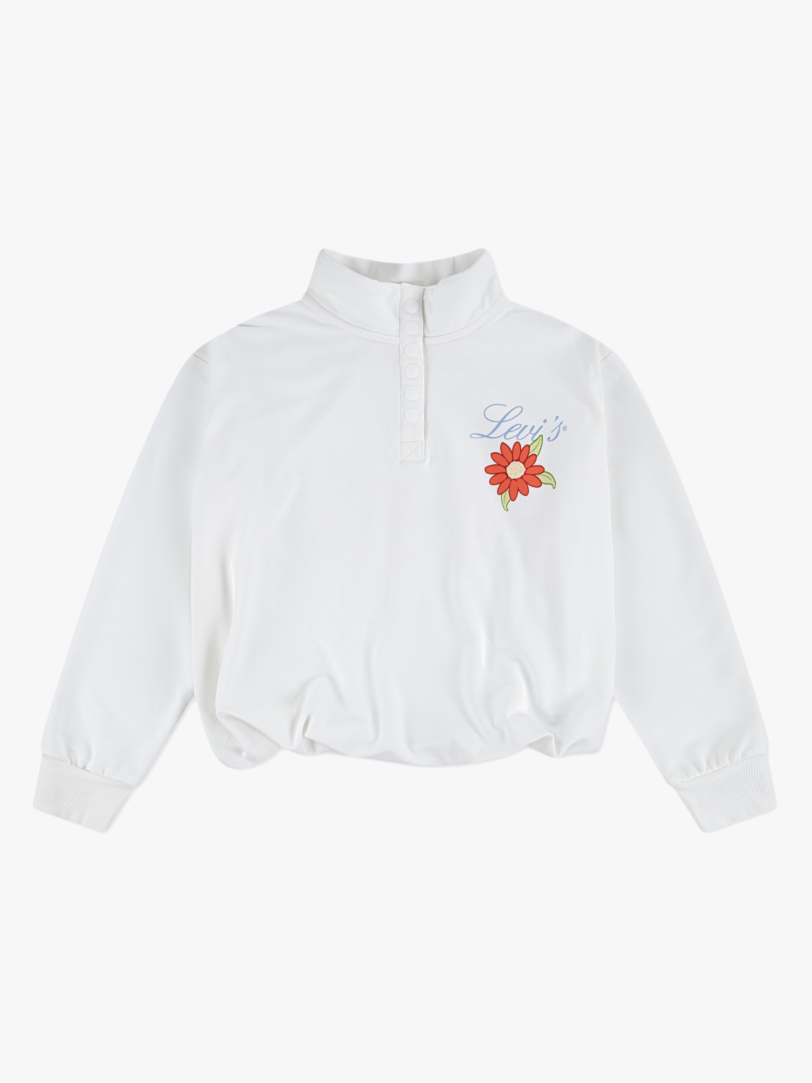 Levi's LVG Bubble Hem LS Knit Tröja, Bright White, 128