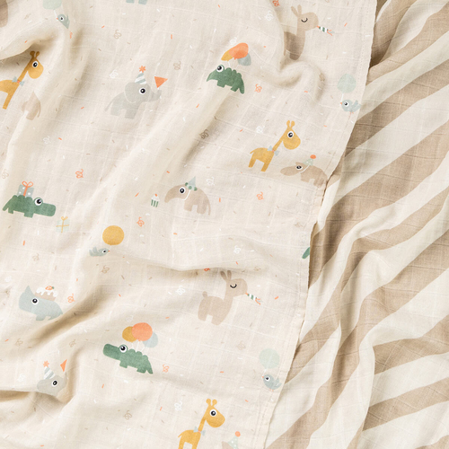 Done By Deer Celebration Muslinfilt 2-Pack, Sand