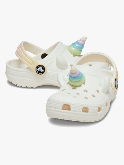 Crocs Classic IAM Rainbow Unicorn Kids Tofflor, Chalk