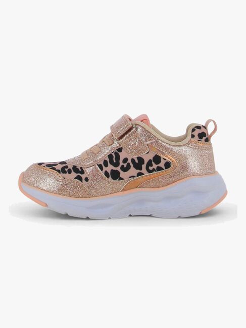 Leaf  Blinkande Sneakers, Leopard/Pink