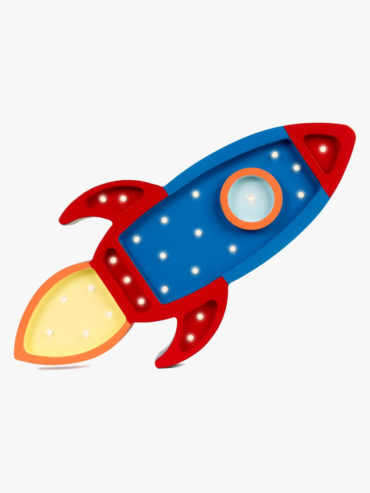 Little Lights Lampa Rymdraket, Navy/Röd