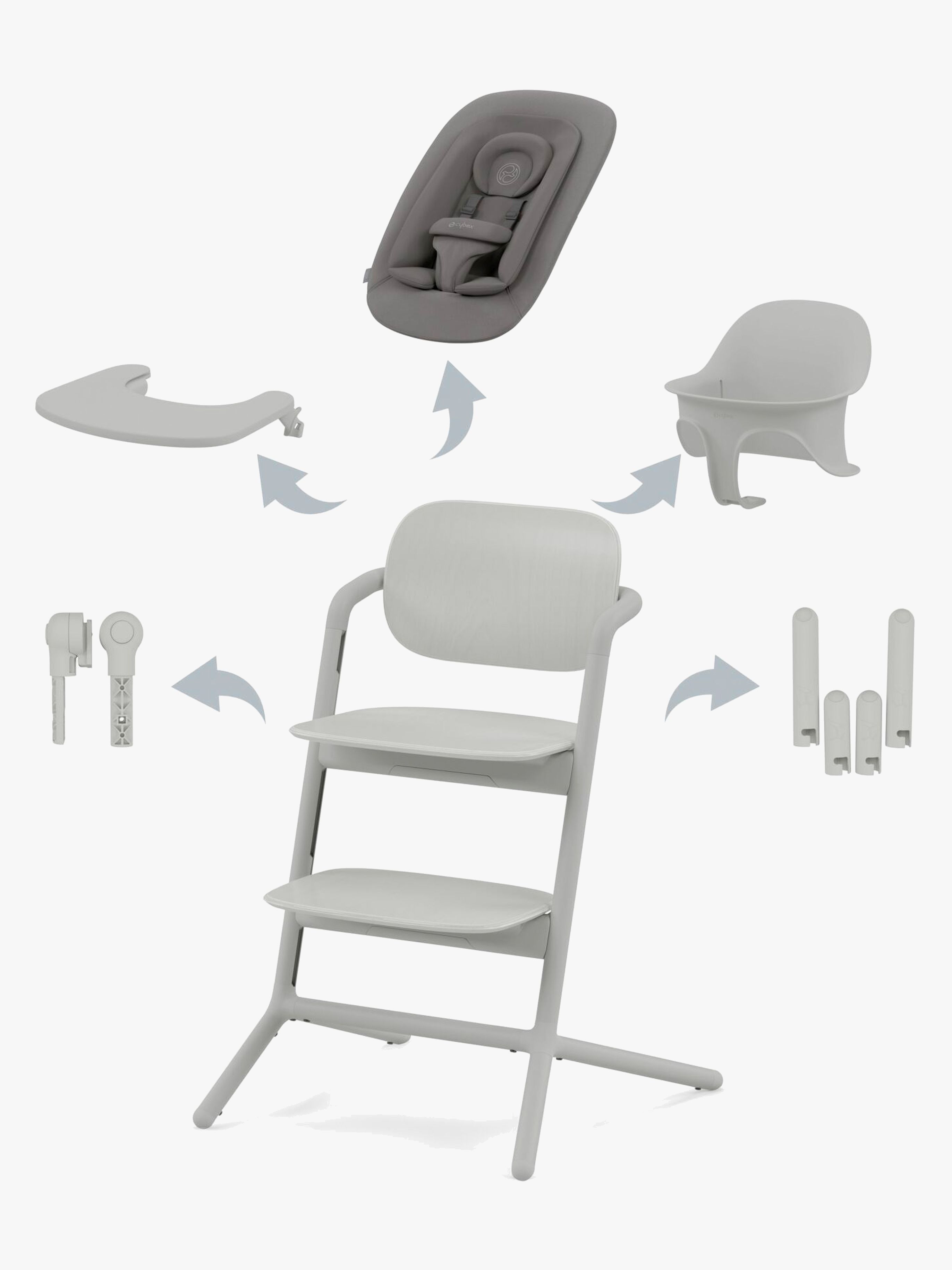 Cybex Lemo 4-in-1 Barnmatstol, Suede Grey