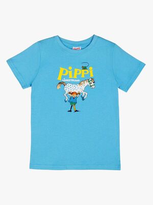 Pippi Långstrump X Martinex Pippi Logo T-shirt, Blå