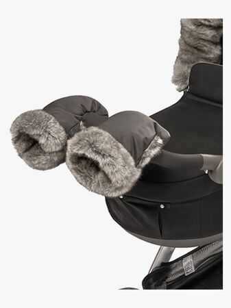 Tinkafu Barnvagnsvantar, Grey Faux Fur