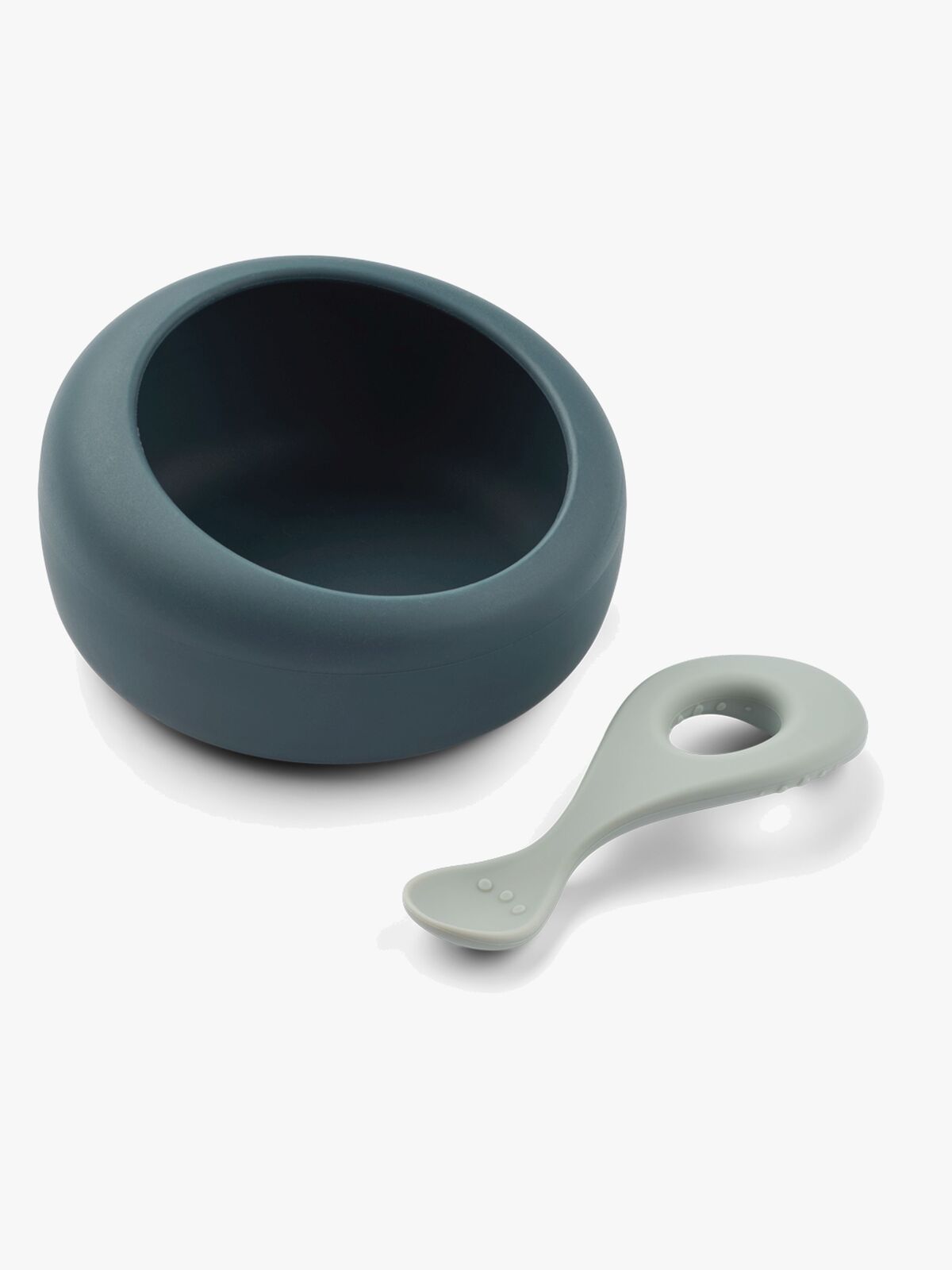 LIEWOOD Sparia Skål & Sked Set, Whale blue/Dove blue