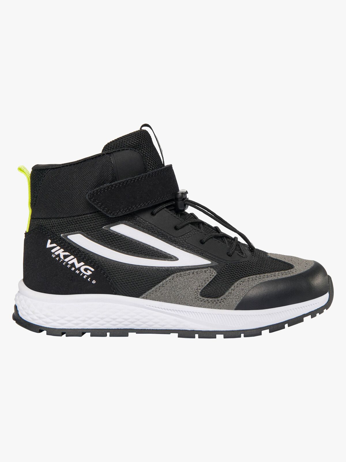 Viking Century Mid 1V SL WP Sneakers, Black/Lime