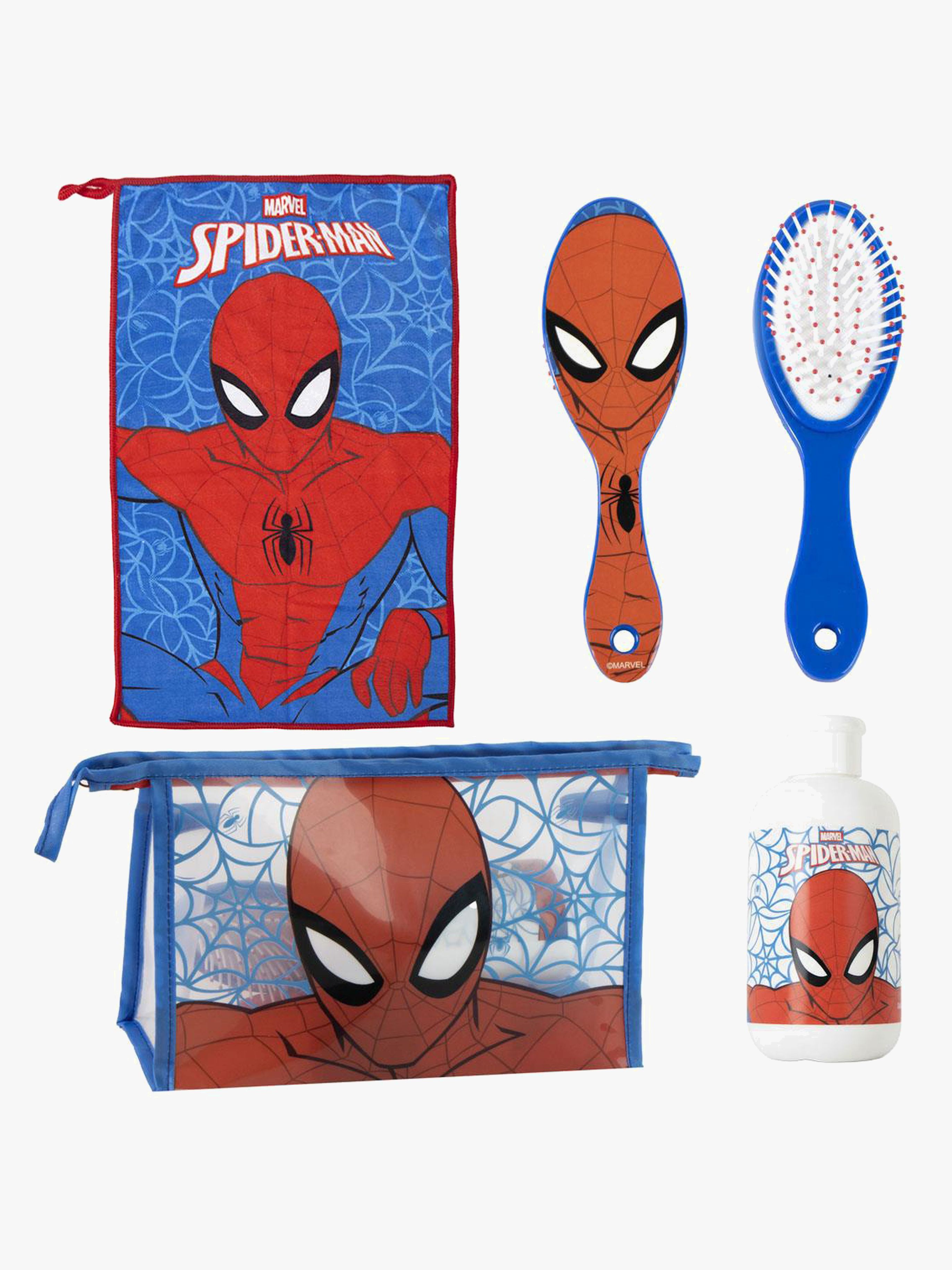 Marvel Spider-Man Necessär med Handduk Hårborste &  Flaska