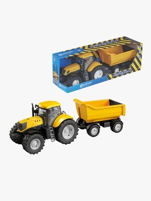 Traktor Med Høy Tilhenger, Gul