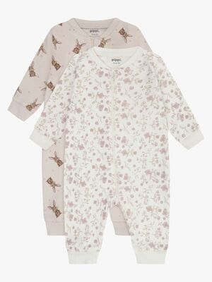 Pippi Baby Pyjamasdragt med Zipp 2-pak, VIolet Ice