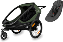 Hamax Outback Cykelvagn inkl. Babyinsats, Green/Black