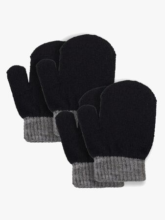 Lindberg Sundsvall Ull Tumvantar 2-Pack, Black/Anthracite