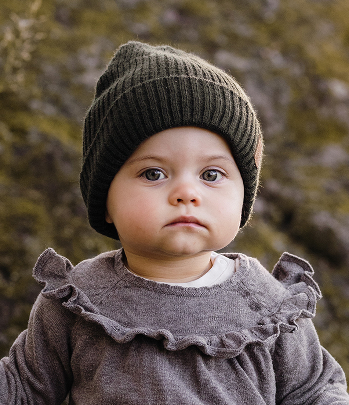 OICAN Wear  Stickad Mössa med Huvudskydd Green S