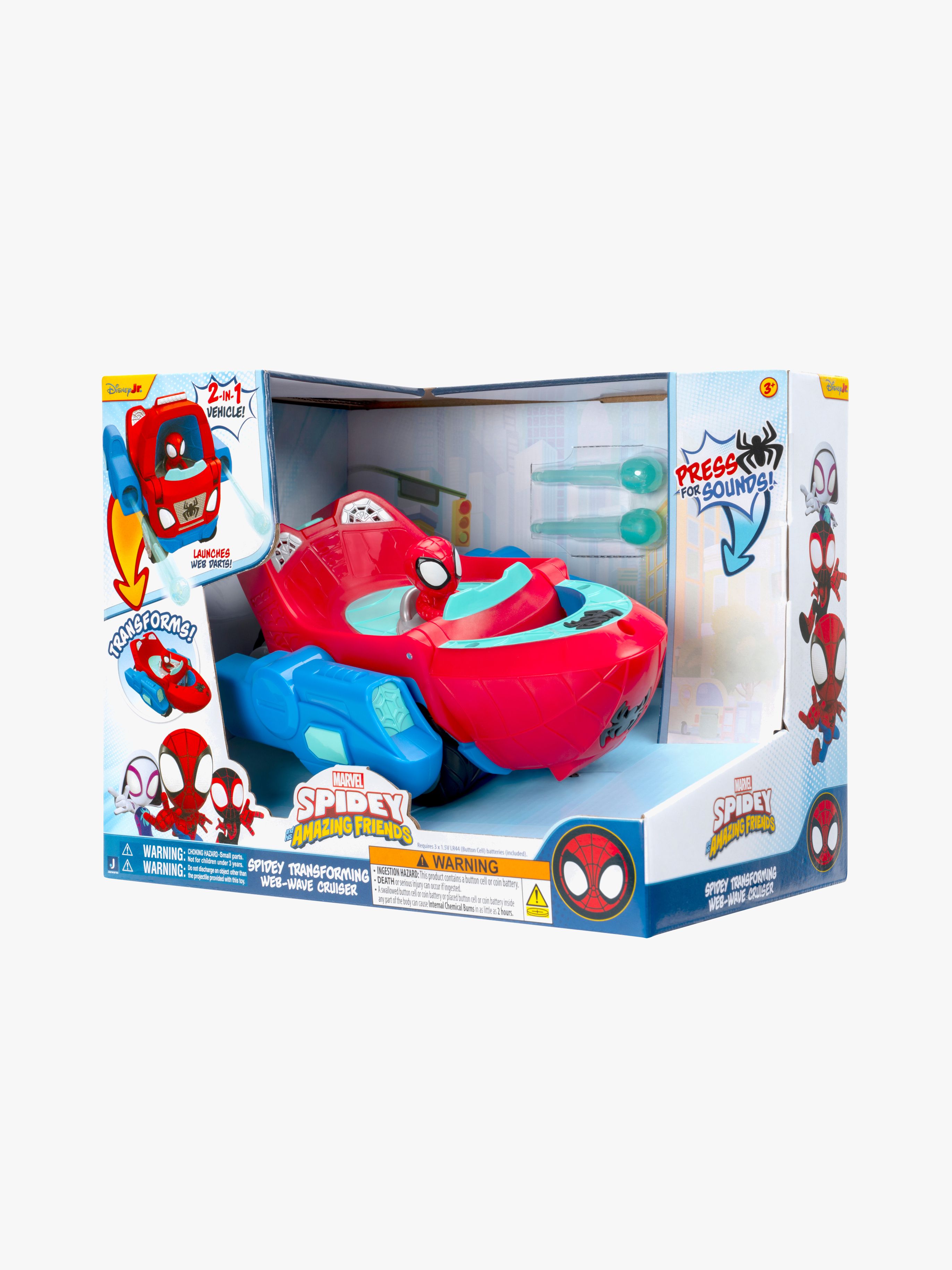 Spidey And His Amazing Friends Transforming Web-Wave Bilset
