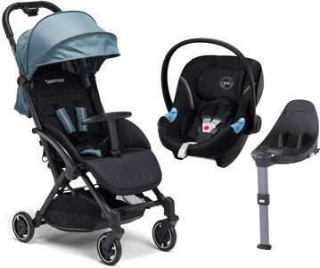 Beemoo Easy Fly Lux 2 Sulky inkl. Cybex Aton M, Stormy Weather