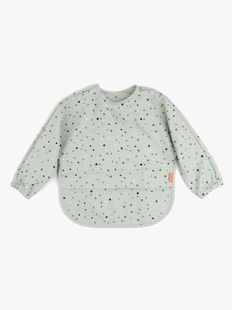 Done By Deer Långärmad Haklapp Med Ficka Happy Dots, Green