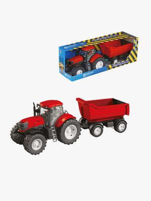 Traktor Med Høy Tilhenger, Rød